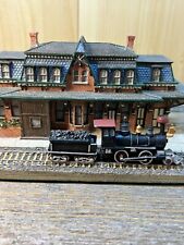 1993 Danbury Mint Historic The Bethlehem Railroad Station Rare With Train picture