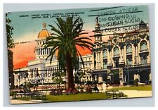 Vintage Mid Century Postcard Parque Central Habana PRE CASTRO CUBA POSTED picture