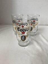 LOT OF 3----VINTAGE COORS BANQUET BEER GLASSES---5 IN. TALL picture