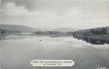 Towanda Pennsylvania~Susquehanna River~1930s B&W Postcard picture