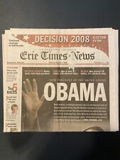 Vintage Newspaper 44TH President Of The United States Obama Erie PA 11/5/2008 picture