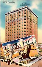 Hotel Floridan Tampa Florida Old Postcard Posted 1950 picture