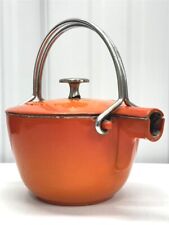 Staub La Theiere French Cast Iron Enamel 1.0 quart Teapot Kettle Orange picture