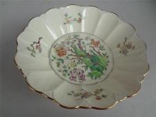  Antique  Tuscan Porcelain  Bowl  Peacock Floral  Design  English 1920's Gift  picture