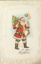 Santa Claus Christmas P. Sander Postcard Antique Post Card Balloons Drum 1911 PA picture