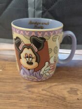 Disney Theme Parks I Hate Mornings Minnie Mouse Bed Ears Purple Mug Large 26 Oz picture