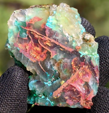 43 gr  Rare Chrysocolla with Copper in chalcedony Collector pieces AAA 2SEP17 picture