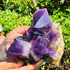 4.02LB Natural Amethyst Geode Cluster Crystal Quartz From Uruguay Cathedral picture