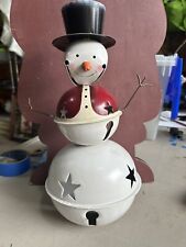 Metal snowman jingle bells, Christmas decoration picture