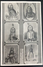Mint Real Picture Postcard Native American Principal Indians In Cluster Battle picture