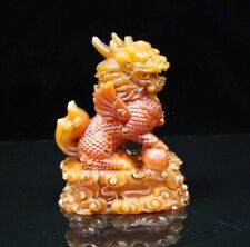 Chinese Shoushan Stone Jade Handmade Carved Statue Lion Exquisite picture