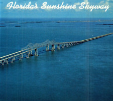 Vtg Postcard Florida's Sunshine Skyway Bridge Aerial View St. Petersburg-Bri-13 picture