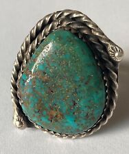 Large Vintage Navajo Ring - Exceptional Carico Lake Turquoise picture