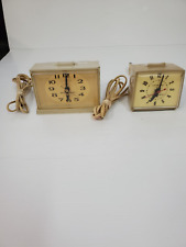 Vintage General Electric Dial Alarm Clock  7333K + 7268 KA ( 2 clocks) both work picture