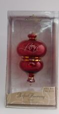 Hallmark Keepsake Perfect Harmony  Red  Etched “Love” 2002 Ornament picture