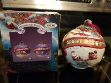 HERMITAGE POTTERY 1995 CERAMIC POMANDER THE NIGHT BEFORE CHRISTMAS ORNAMENT picture