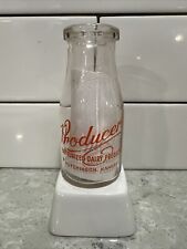 Vintage Producers Pasteurized Dairy Products Half Pint Milk Bottle picture