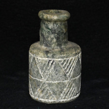 Ancient Bactrian Stone Cosmetics Bottle with Engravings Circa 2500 BC - 1500 BC picture