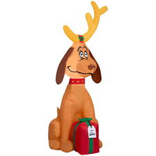 Life Size Max Dog LED Airblown Inflatable Christmas Prop Gemmy The Grinch 5 Ft picture