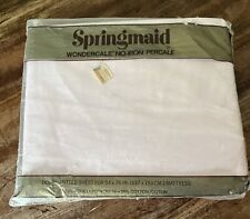 Vintage Springmaid Wondercale Double Fitted Pink Sheet New picture