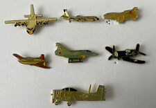 Vintage 7 Military Lapel Hat Pins - Dassault Mirage 2000-5  and More - (LOT 7) picture