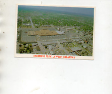 GREETINGS FROM LAWTON, OKLAHOMA AERIAL VIEW POSTCARD picture