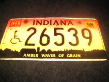 Indiana Amber Waves License Plate Handicap 1990s picture