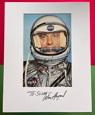 ALAN SHEPARD PROJECT MERCURY MATTED PHOTO HAND SIGNED INSCRIBED PICTURE PROOF picture
