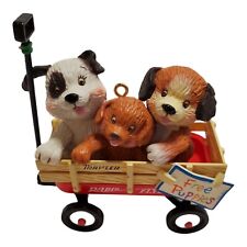Carlton Cards Radio Flyer Puppy Pals Christmas Ornament Red Wagon  picture