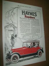 1918 Haynes Fourdore Roadster large-mag car ad -made in Kokomo Indiana IN picture