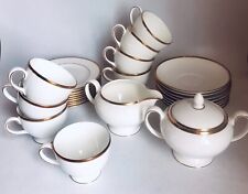Wedgwood Bone China Made In England SET Cup Saucer Dessert Plate.. White Gold picture