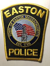 RARE ~ Easton Massachusetts Police Patch ~ US Flag Design picture