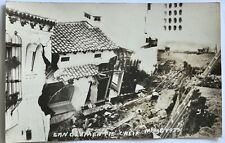 San Clemente, California. May 1933 earthquake Real Photo Postcard. RPPC picture
