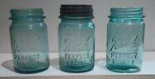 Vintage Ball Perfect Mason Jars Blue Pint #3 #6 #9 ~Lot Of 3 picture