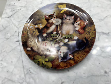 Bradex Decorative Plate 22-K2-3.6 1996 Kittens and Dandelion picture