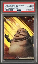 2018 FINEST STAR WARS 114 JABBA THE HUTT GOLD REFRACTOR /50 PSA 10 picture