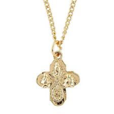 Four Way Medal Necklace Gold Plated  Size: 18