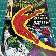 Amazing Spider-Man #77 (1969) John Romita Sr. Buscema Human Torch Lizard Mid picture
