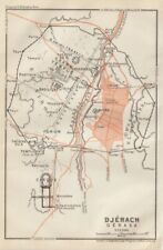 Gerasa Jerash Jarash Decapolis Temple Jordan map MAP from 1912 picture