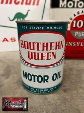 1960’s SOUTHERN QUEEN Motor Oil Can 1 qt. - High Point NC picture