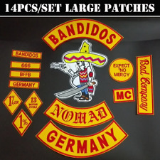 14PCS/SET BANDIDOS GERMANY NOMAD EMBROIDERED ACCESSORIES IRON ON PATCH FOR BIKER picture