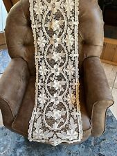 Vintage White Belgian Zelle Lace Table Runner picture