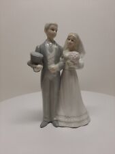 Vintage 1985 Bride & Groom Figure Ceramic Figure 8