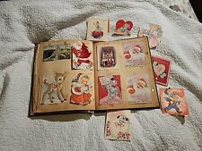 50s Vtg Album Scrapbook Greeting Cards Birthday Christmas Valentines Over 150 picture