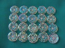 CZECH  CRYSTAL GLASS CABOCHONS( 20PC)  AB FINISH  (14mm)  ** HSsCAB 003 picture