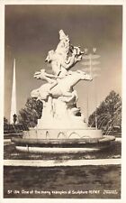 Postcard RPPC 1939 New York World's Fair Cancel Chester Beech Sculpture picture