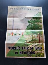 1944 WW2 USA AMERICA PEACE FREEDOM WORLD FAIR NEW YORK WAR PROPAGANDA POSTER 394 picture