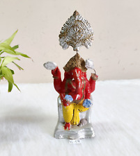 Vintage Handmade Painted Goddess Ganesha Terracotta Figure Decorative TC54 picture