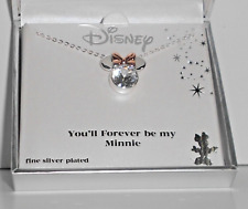 Disney Fine Silver Plated Minnie Mouse Pendent Necklace NIB picture