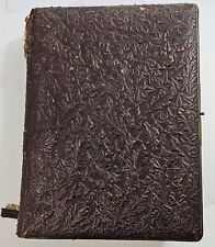 EMPTY 1880s XL Photo Album Padded Leather, Holds 36 Cabinet Cards. picture
